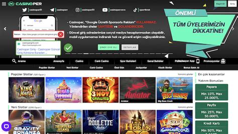 Casinoper Güncel Giriş Linki